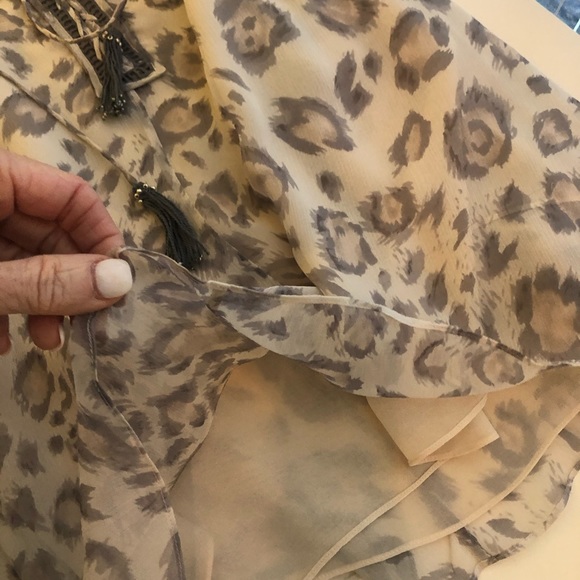 Rebecca Taylor Silk Leopard Print Top - Picture 7 of 9